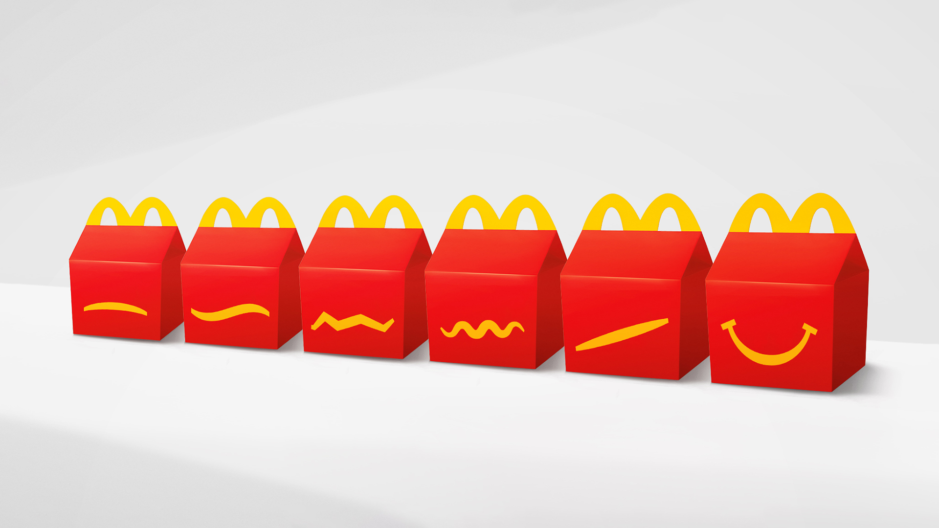 Наліпки на Happy Meal, Що замінюють стандартну посмішку
