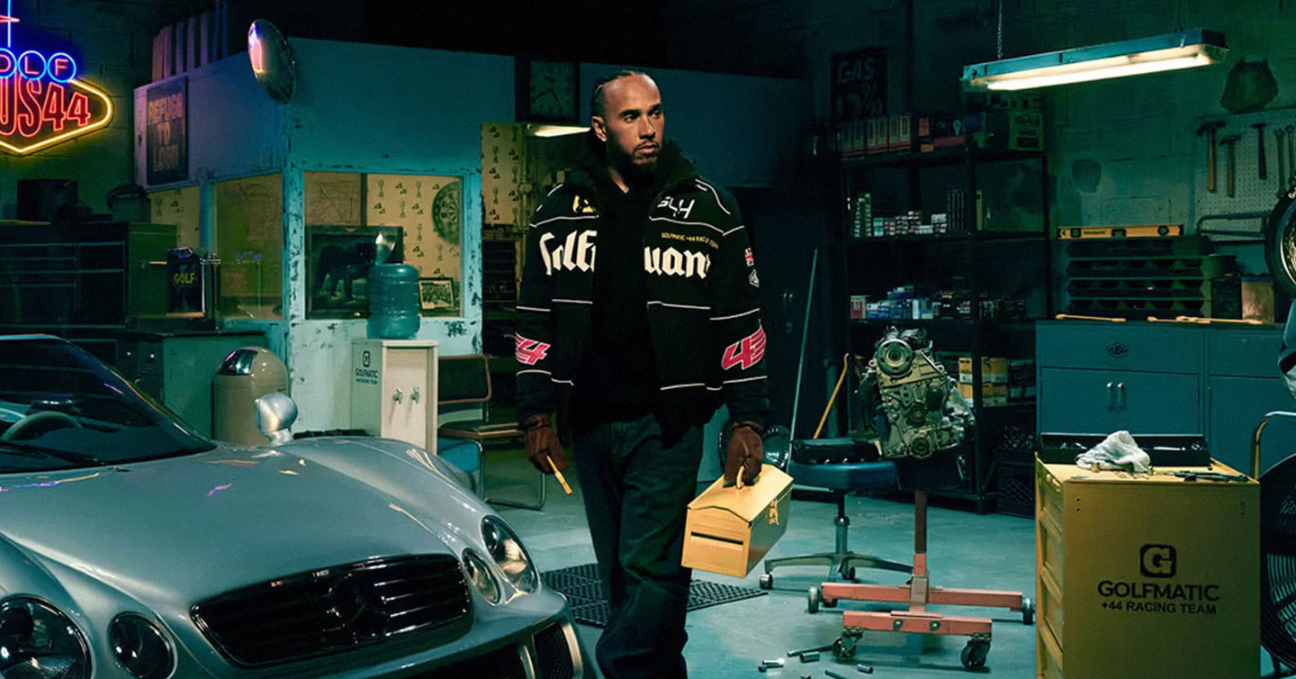 Льюїс Гамільтон в кампейні колекції GOLF WANG та +44