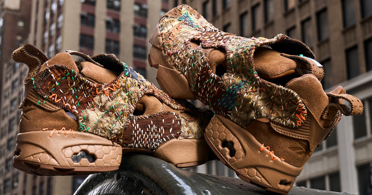 Reebok instapump з вишивкою сашико